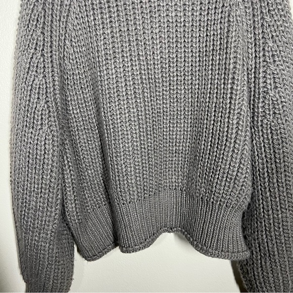 H&M Womens Chunky Slouchy High Neck Long Sleeve Knit Sweater Size Large Wool - Picture 7 of 9